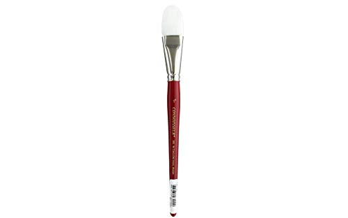 Connoisseur White Taklon All Media Brush, 1-Inch Oval - size: 1-inch, style: Oval Wash