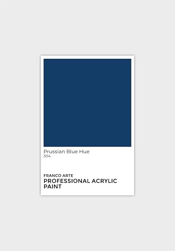 Professional Acrylic Paint – Premium Water-Based, Quick-Drying Acrylics for Artists & Crafters, Non-Toxic Rich Pigment, Multi-Surface Paint for Canvas, Wood, Paper, Ceramic & Indoor Projects Prussian Blue Hue 3,38 U.S fl oz - color: Prussian Blue Hue