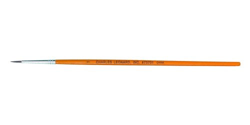 Charles Leonard Inc. Sabeline Water Color Brushes with Wood Handle, # 1, 0.38 Inch, 1 Dozen (73701) - size: # 1 - 0.38 Inch, style: Sable Blend