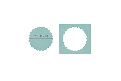 BiraBira Scalloped Circle Punch, 2 inch for Paper Crafting Scrapbooking