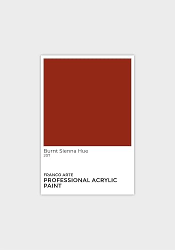 Professional Acrylic Paint – Premium Water-Based, Quick-Drying Acrylics for Artists & Crafters, Non-Toxic Rich Pigment, Multi-Surface Paint for Canvas, Wood, Paper, Ceramic & Indoor Projects Burnt Sienna Hue 3,38 U.S fl oz - color: Burnt Sienna Hue