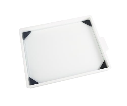 New Wave POSH Glass Paint Palette & Masterson Sta-Wet Handy Palette 6.75"x8.4" Set - Tempered Glass Palette for Painting & Airtight Sta-Wet Palette to Keep Paint Fresh - Made in USA (Clear) - color: Clear