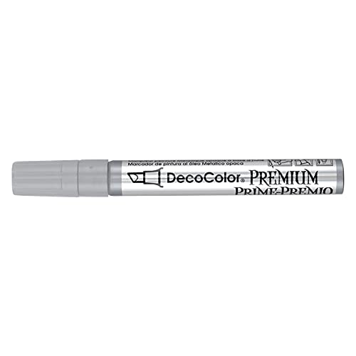 Uchida of America 350-CSLV DecoColor Premium 3 Way Chisel Point Pen, Silver - size: 1 Count (Pack of 1)