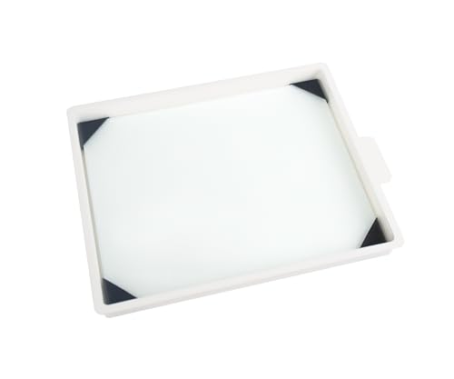 New Wave POSH Glass Paint Palette & Masterson Sta-Wet Handy Palette 6.75"x8.4" Set - Tempered Glass Palette for Painting & Airtight Sta-Wet Palette to Keep Paint Fresh - Made in USA (White) - color: White