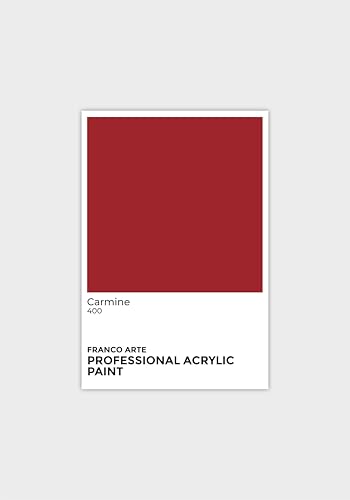 Professional Acrylic Paint – Premium Water-Based, Quick-Drying Acrylics for Artists & Crafters, Non-Toxic Rich Pigment, Multi-Surface Paint for Canvas, Wood, Paper, Ceramic & Indoor Projects Carmine 3,38 U.S fl oz - color: Carmine
