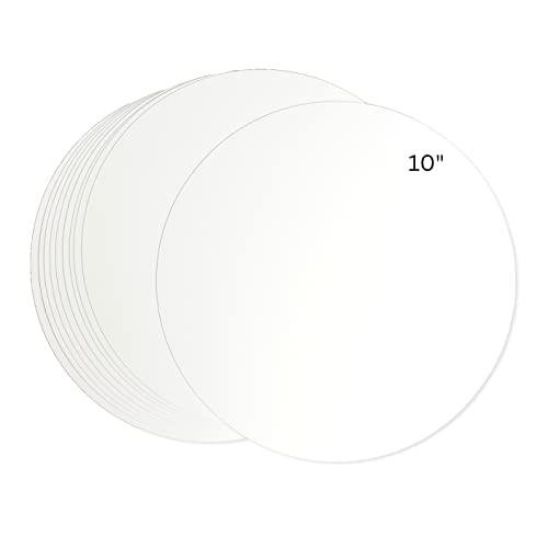 Alcohol Ink Synthetic Paper & Watercolor - Non-Absorbent, Heavy Weight & Tear Resistant - Forgiving - Many Inks Wipe Off Clean for Easy Reuse On White - White EVO Circle 10 Inch (10 Sheets) - color: White, size: 10 Inch Circle