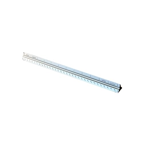 Alumicolor Aluminum Architect Solid Drafting Scale, 12IN, Silver - color: Silver, size: 12 Inch, style: Architect