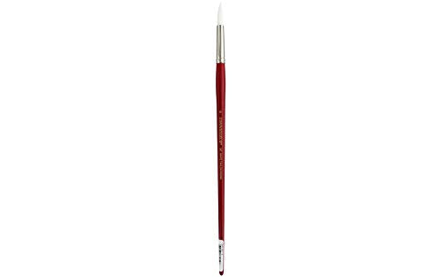 Connoisseur White Taklon Brush All Media LH Rnd#6 - size: #6, style: Round