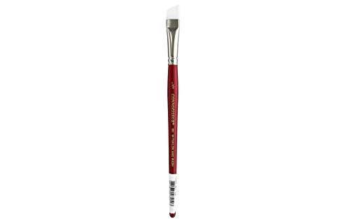 Connoisseur White Taklon Brush Short Angular .5" - size: 1/2-inch, style: Angular Wash