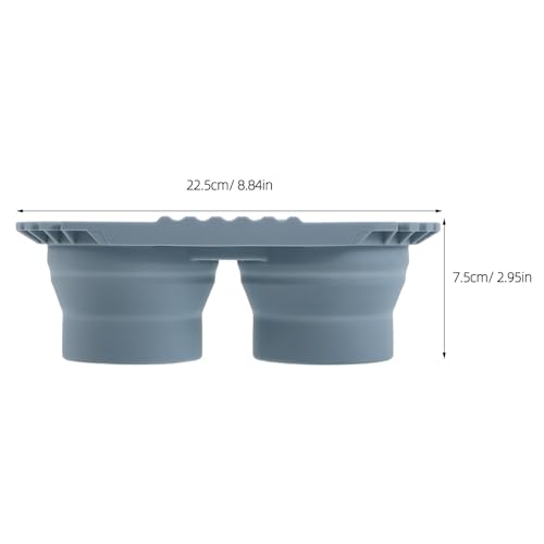 SEWACC Foldable Silicone Paint Brush Washer, Dual Collapsible Basin with Drying Rack, Portable Acrylic and Watercolor Brush Washing Bucket, Travel Art Supplies Organizer - color: Sky-blue