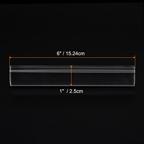 HARFINGTON Acrylic Clay Roller 6 Inch x 1 Inch Solid Non-Stick Plastic Round Tube Roller Polymer Clay Rod Fondant Rolling Pin for Shaping, Sculpting, Modeling DIY Crafts, Transparent - color: Transparent, size: 6 Inch x 1 Inch