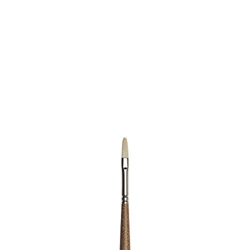 Winsor & Newton Artists' Oil Synthetic Brush, Filbert #2 | Synthetic Flagged Bristles, Excellent Color Carrying Capacity, Handmade in England, For Oil Paint - style: Filbert #2