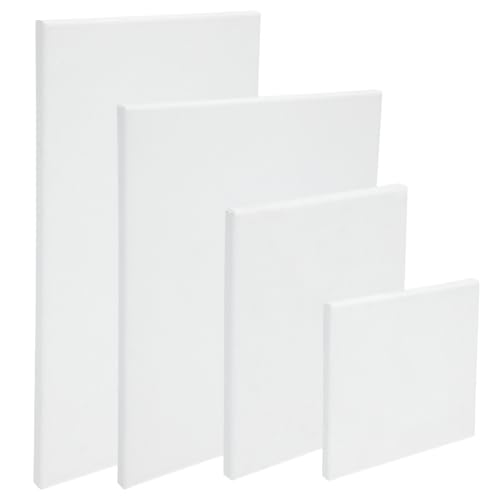 Centurion Deluxe Professional Acrylic Primed Linen Pre-Stretched Canvases, 11oz Linen - 30"x30", Box of 6, 3/4" Deep - Kiln-Dried Stretchers, Back Stapled, Canvas for Painting, Museum Archival Quality