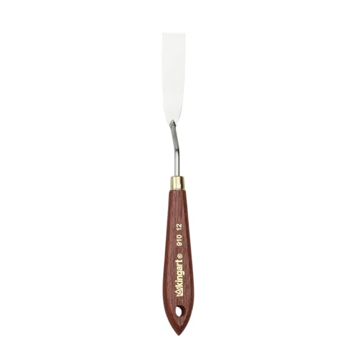 KINGART Long FLAT PAINTING KNIFE for Scraping, Mixing and Painting with Oil and Acrylic Paints - size: Long Flat