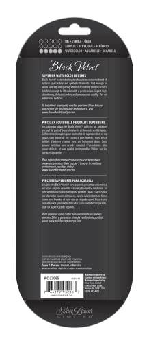 Silver Brush Limited Black Velvet Essential Brush Strokes Set, 3pc - color: Essential Brush Strokes Set, size: 3 Pc