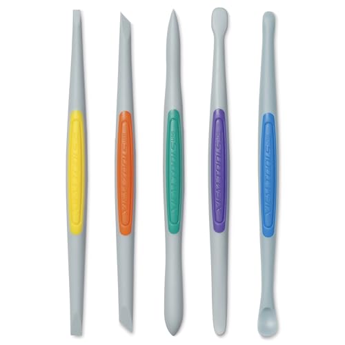 Xiem Tools Silicone Clay Finishing Tools 5 Piece Set Flex-Firm, Size Small
