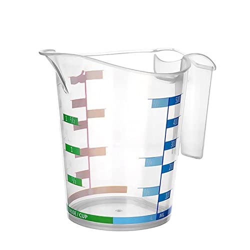Tribello Measuring Cup Set 1 Cup and 1 Quart Plastic, With Easy To Read Measurements - BPA Free - 16oz & 32oz Liquid Measuring Cup - Spout Top for Pouring
