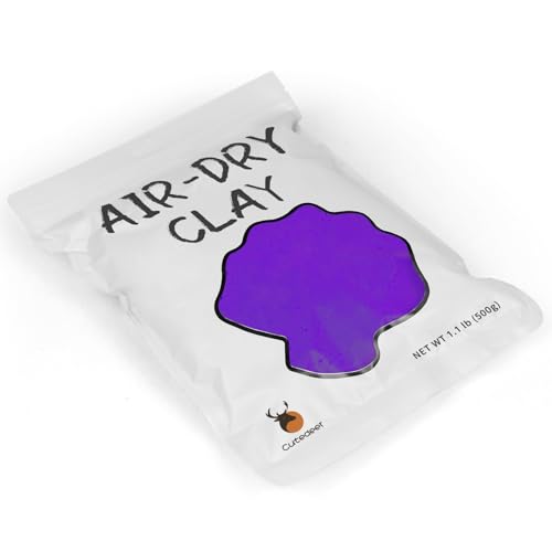 Cutedeer Purple Air Dry Clay, 1.1lb Foam Modeling Clay, Soft Squishy Molding for Kids Adults, Arts & Crafts Project Slime Supplies(1.1lb - 1 Pack, Purple) - color: Purple, size: 1.1lb - 1 PACK