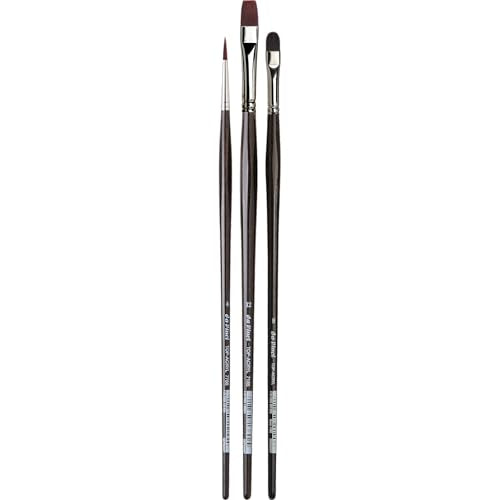 da Vinci Oil & Acrylic Series 4221 Top Acryl Long-Handled Paint Brush Set, Multiple Sizes, 3 Brushes (Series 7185, 7485, 7785) - style: Top Acryl Ergo Starter Set