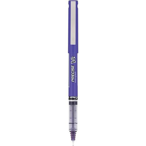 PILOT Precise V5, Extra Fine Point 0.5 mm Purple Pens, Purple, Pack of 12 - color: Purple, size: 12 Count (Pack of 1)