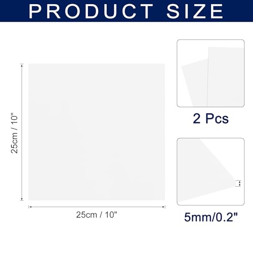MECCANIXITY Foam Sheets Crafts 10x10 Inch 5mm EVA Craft Foam Paper Foam Sheets for Crafts Projects DIY Cosplay Modeling, White, 2 Sheets - color: White, size: 5mm