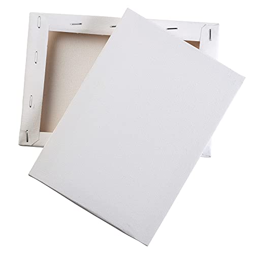iDIY Stretched Canvas Board 5 x 7 (Set of 12) 5/8" - Classic White Blank, Pre Primed for Oils or Acrylics, 100% Cotton, Acid Free - Professional Grade for Painting or Art Project, Craft, Mixed Media - size: 5 x 7 inches (set of 12)