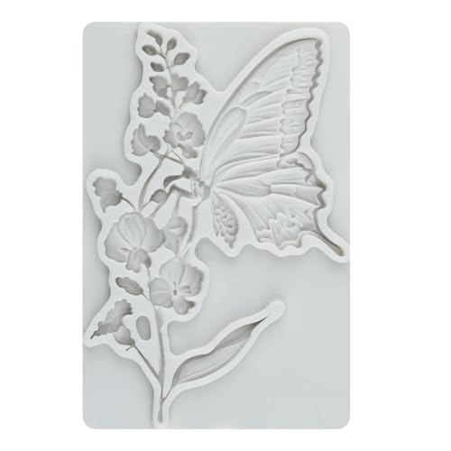 Butterfly Silicone Mold Flower and Butterfly Polymer Clay Molds - color: Style E