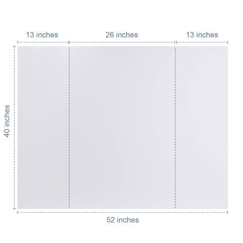 Foam Board Trifold 52 x 40 x 3/16"(5mm), Large Foam Core Poster Board | 5 Pack, Acid Free White Foamboard, Rigid Sign Board for Mounting, Framing, Backing, Display, Presentation, Prints & Art - size: 52x40 in 5 Pack