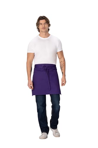 Chef Works Unisex Half Bistro Server Apron - color: Purple