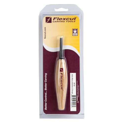 FLEXCUT Micro Shallow/Deep U-Gouge, Razor Sharp High Carbon Cutting Blade - color: Micro Shallow U-Gouge, size: 4 mm