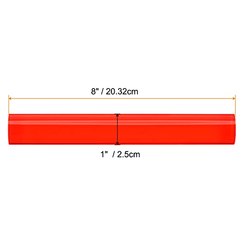 HARFINGTON Acrylic Clay Roller 8 Inch x 1 Inch Solid Non-Stick Plastic Round Tube Roller Polymer Clay Rod Fondant Rolling Pin for Shaping, Sculpting, Modeling DIY Crafts, Red - color: Red, size: 8 Inch x 1 Inch