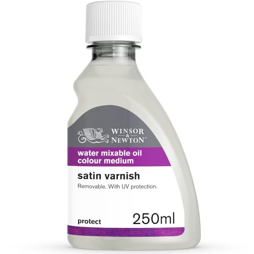 Winsor & Newton Artisan Satin Varnish, 250ml (8.4-oz) bottle | UV Resistant, Satin Finishing Treatment, Maintains Paintings Longer, Resistance to Dirt & Grease, Seals Pores on Paint Film - color: Artisan Satin Varnish, style: 8.4-oz Bottle