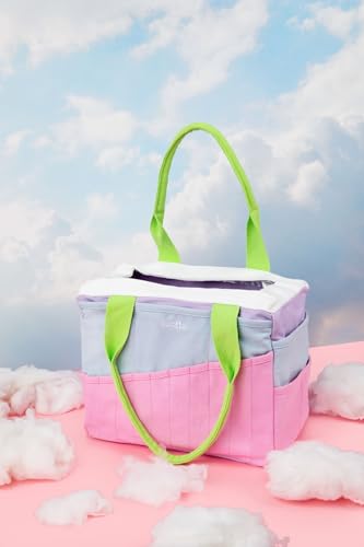 Soolla Studio Bag: Art Supply Storage Organizer & Pottery Tool Bag, Washable Tote, Yarn Bag, Crochet, 30 Pockets, 15+ Colors - color: 80's Windbreaker