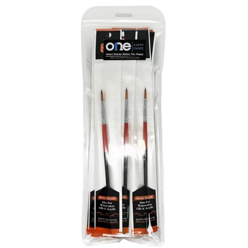 Size #2 Pointed Round Paint Brush Set of 20, Premium Taklon Synthetic Hair - size: Size #2 Pointed Round (20 PCS)
