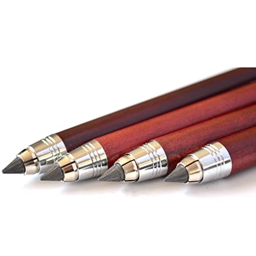 5.6mm Lead Holder Sketching Mechanical Pencil Retractable Drawing Charcoal Pencil Automatic Wooden Sketch Pencil with Gift Box for Artists Beginners Engineers Graphing Crafting School Art Supplies - color: 5.6mm Burlywood Mechanical Pencil with Gift Box