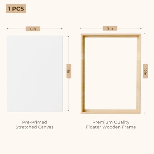 Blank Framed Canvas Wall Art - Premium White Canvas for DIY Art and Custom Painting (9 * 12-1) - size: 9*12-1