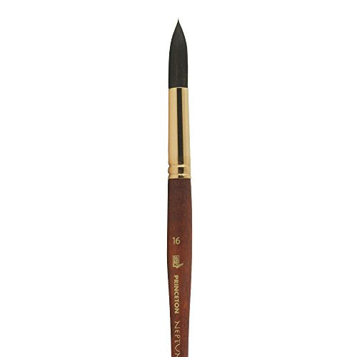 Princeton Neptune Round Brush, Synthetic, Short Handle, Size 16, 1 Count - size: Size 16