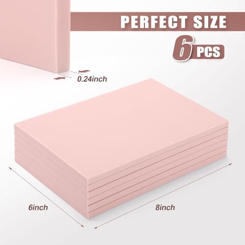 6 PCS 8"x6" Soft Linoleum Blocks for Printmaking & Stamp Making | Rubber Linocut Block for Stamp Carving, Relief Printing, Handcraft DIY, Journal Decoration and Daily Artistic Practice - color: 8”x6”-6pcs