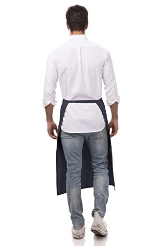 Chef Works Unisex Two Pocket Bistro Apron - color: Navy