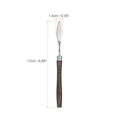 HARFINGTON 8pcs Palette Knife Painting Tool 6.69" Pointed Stainless Steel Blade Plastic Handle Spatula Painting Pallet Knife for Oil Acrylic Canvas, Red - size: 6.69"