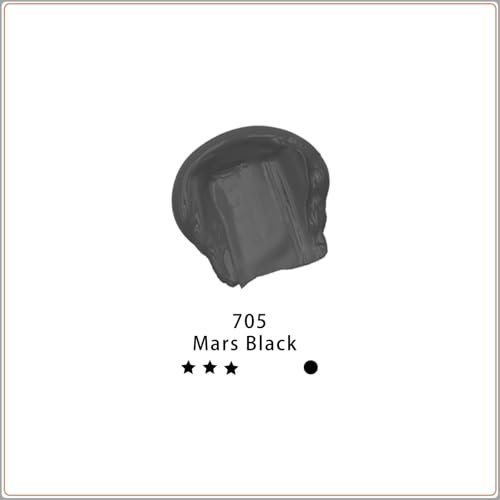 Artecho Mars Black Acrylic Paint 120ml /4.05oz /4.05oz Tube | Semi Glossy Finish, High Pigment Rich Color Craft Paint for Canvas, Rocks, Wood, Fabric, Ceramic, Non-Toxic - color: Mars Black, size: 4.05 Fl Oz (Pack of 1)