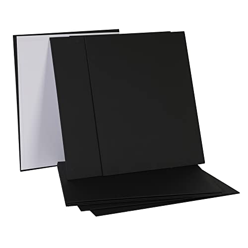 Black Canvas 9x12 Inch 12-Pack, 100% Cotton Primed Canvas Panels for Painting, Acid-Free & Durable Surface for Acrylic, Oil, Gouache – Ideal for Professionals, Students & Kids
