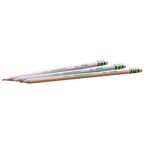 Ticonderoga® Pastel Pencils,2 Soft,Assorted Colors,Pencils,10 Count (Pack of 2) - style: 10 Count Pastel