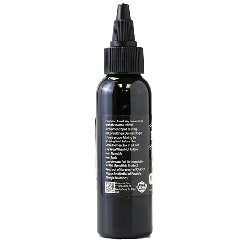 Element Tattoo Supply Black Tattoo Ink for Skin, 2oz | Bottle - size: 2oz