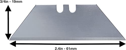 Utility Knife Blades Ten Packs - Box Cutter Blades Refills - Two 10 Packs Heavy Duty SK5 Steel Utility Razor Blade Replacement in Convenient Storage Box - Standard Size - Fits Most Cutters & Knives - color: Utility, size: 20 Blades