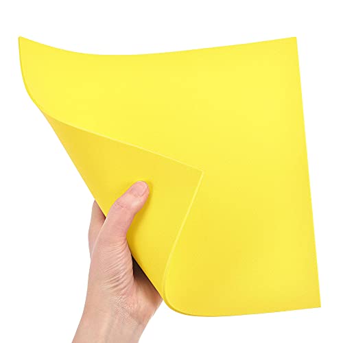 uxcell Yellow EVA Foam Sheets 10 x 10 Inch 3mm Thickness for Crafts DIY Projects, 4 Pcs - color: Yellow