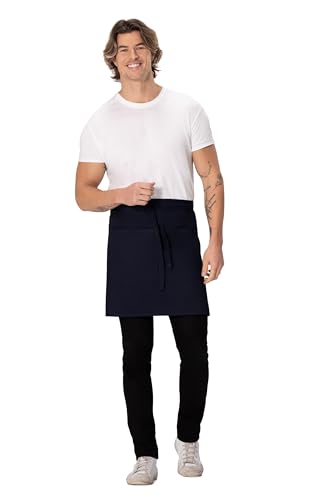 Chef Works Unisex Half Bistro Server Apron - color: Navy