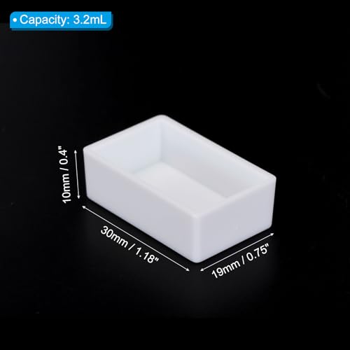 PATIKIL 3.2ml Watercolor Pans, 24 Pack Empty Full Pans Plastic Watercolor Tins for Watercolor Oils Acrylic Painting Travel Tin Case Palette, White - color: White