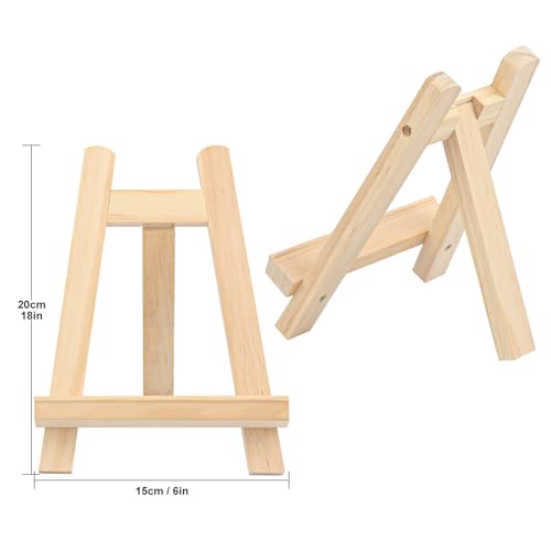Yiksonyo 12 Pack 11 Inch Wooden Easel, Tabletop Wood Easels Stand, Wooden Easel for Painting, Art, and Crafts - size: 12 Pack 11 Inch