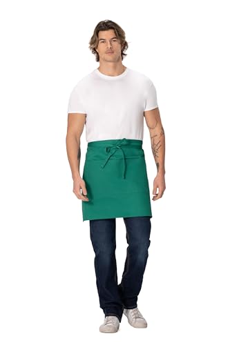 Chef Works Unisex Half Bistro Server Apron - color: Kelly Green